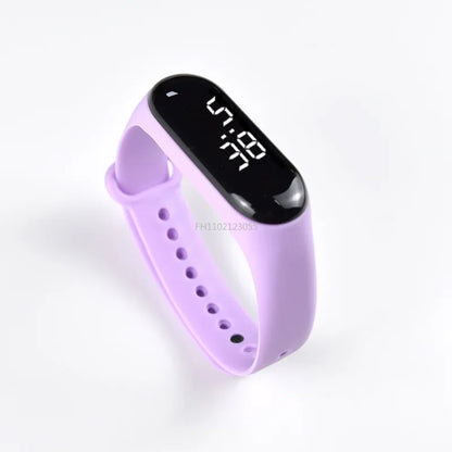 Led relógio digital masculino feminino casual moda esporte meninas pulseira meninos relógios eletrônico silicone relógio de pulso para crianças