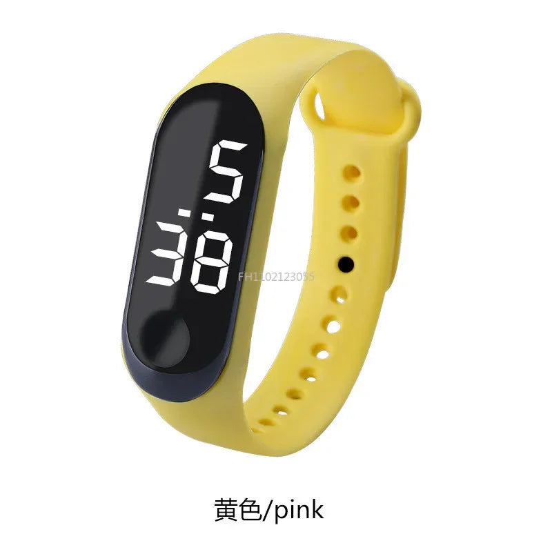 Led relógio digital masculino feminino casual moda esporte meninas pulseira meninos relógios eletrônico silicone relógio de pulso para crianças