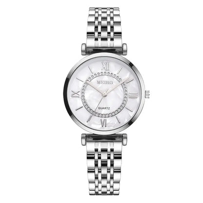 Luxo cristal feminino pulseira relógios marca moda strass senhoras relógio de quartzo aço feminino relógio de pulso montre femme relogio