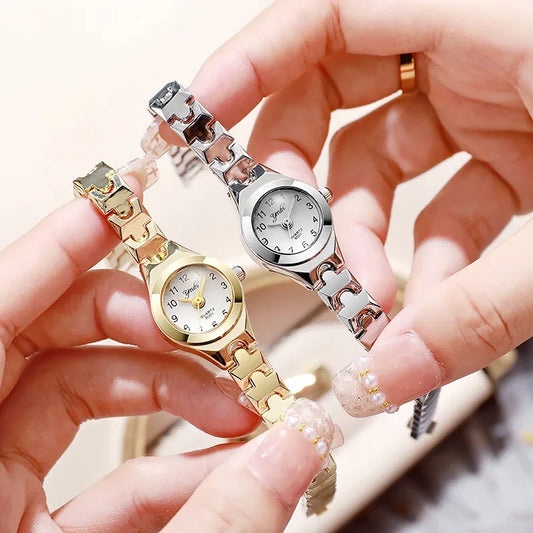 Mulheres elegantes relógios rosa ouro luxo pulseira de aço senhoras relógios de pulso feminino presentes relogio feminino reloj mujer