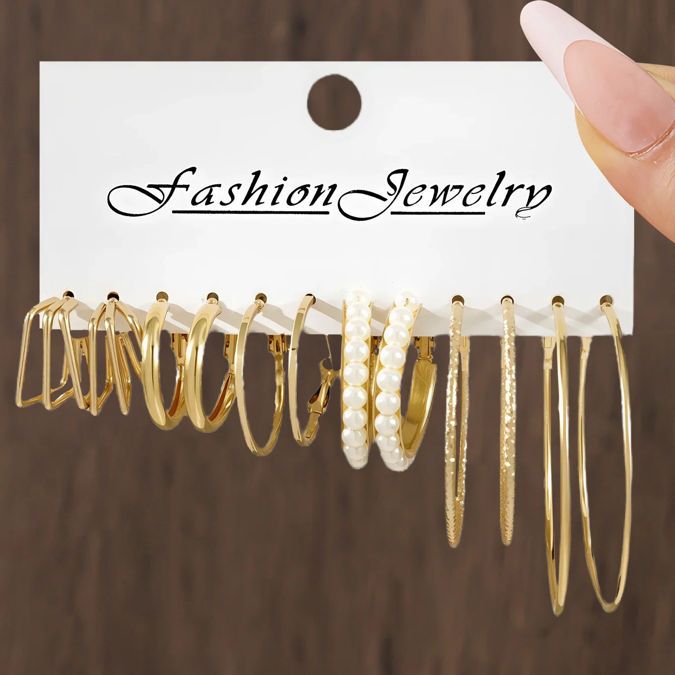 Conjunto de brincos geométricos quadrados e gota de água de metal mais vendido transfronteiriço da UE e dos EUA - Brincos de argola de alta qualidade para mulheres