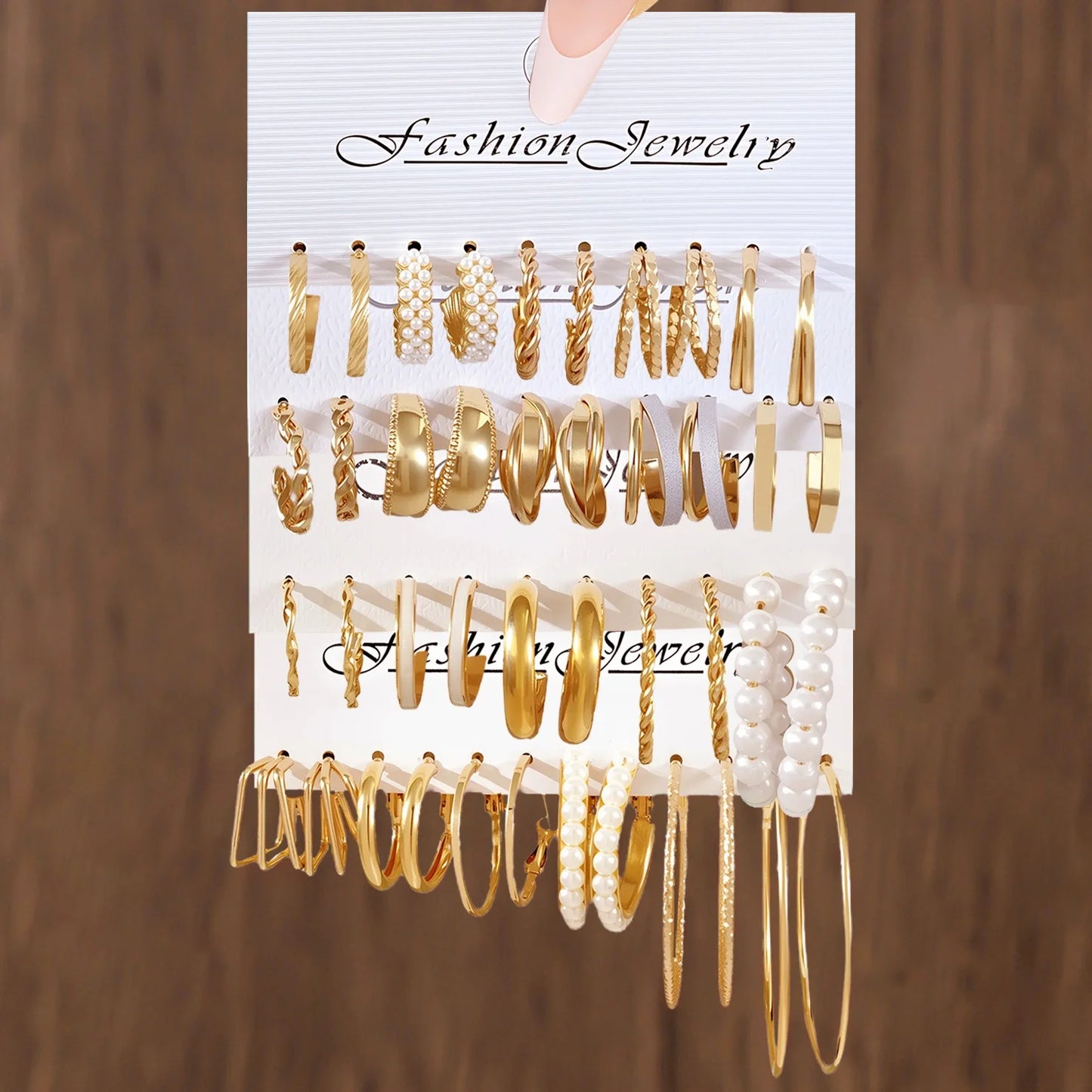 Conjunto de brincos geométricos quadrados e gota de água de metal mais vendido transfronteiriço da UE e dos EUA - Brincos de argola de alta qualidade para mulheres