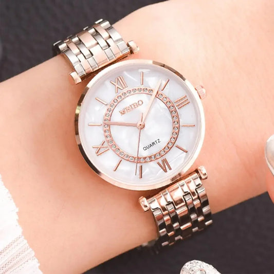 Luxo cristal feminino pulseira relógios marca moda strass senhoras relógio de quartzo aço feminino relógio de pulso montre femme relogio