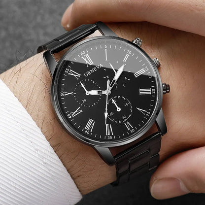 Moda masculina relógios de negócios luxo preto relógio de quartzo para homem relógio relogio masculino reloj hombre (sem caixa)