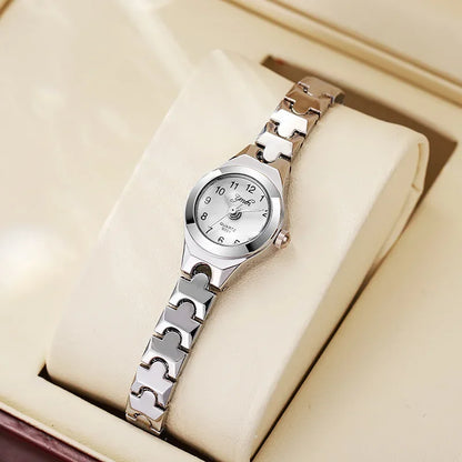 Mulheres elegantes relógios rosa ouro luxo pulseira de aço senhoras relógios de pulso feminino presentes relogio feminino reloj mujer