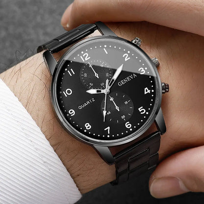 Moda masculina relógios de negócios luxo preto relógio de quartzo para homem relógio relogio masculino reloj hombre (sem caixa)