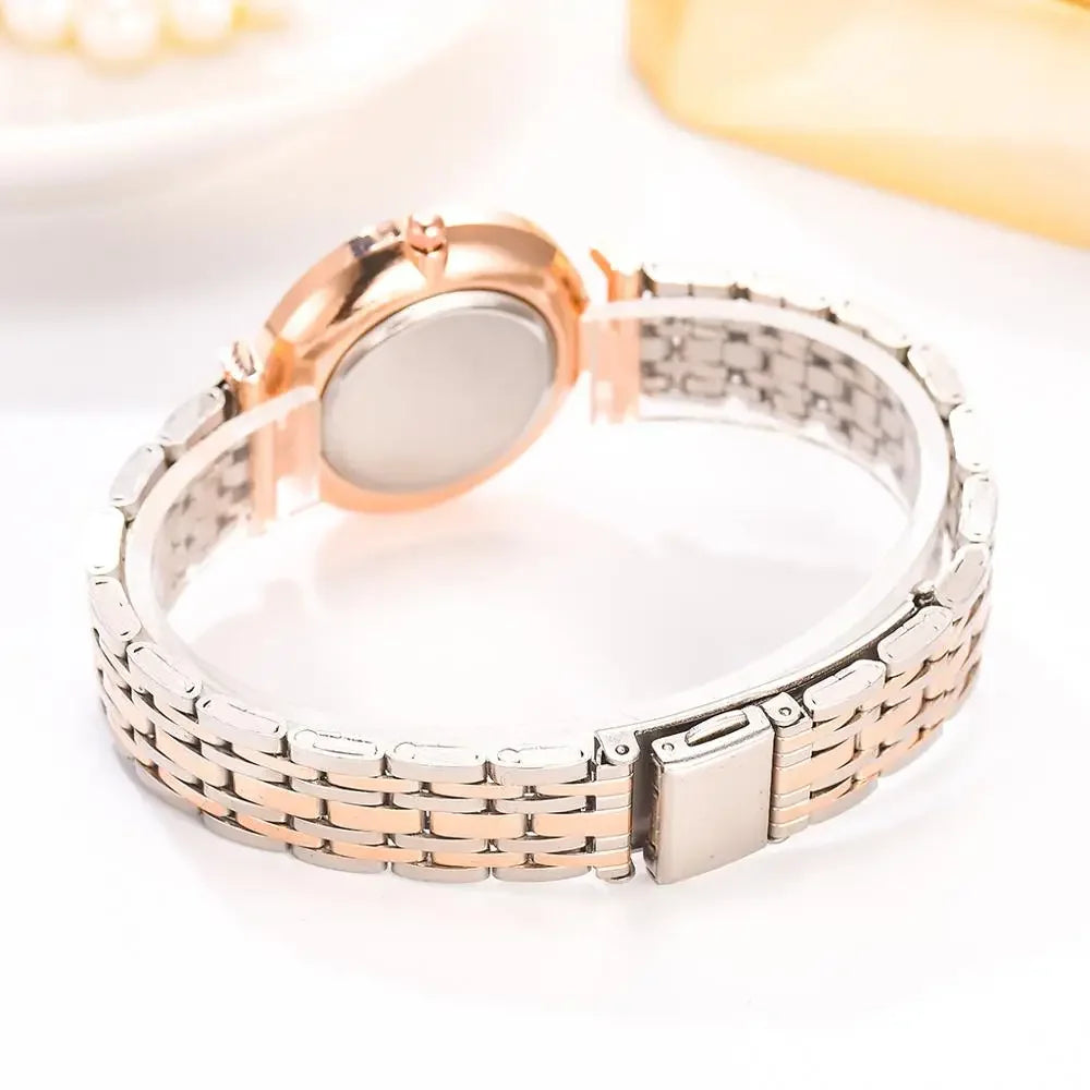 Luxo cristal feminino pulseira relógios marca moda strass senhoras relógio de quartzo aço feminino relógio de pulso montre femme relogio