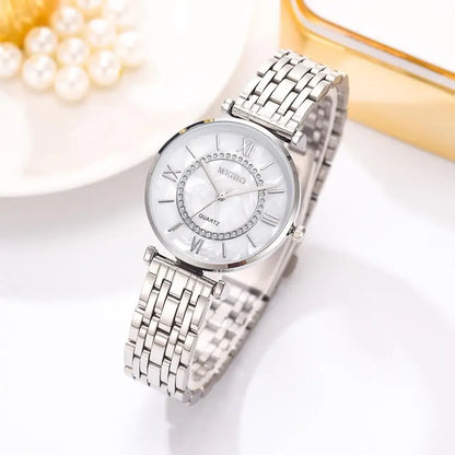 Luxo cristal feminino pulseira relógios marca moda strass senhoras relógio de quartzo aço feminino relógio de pulso montre femme relogio