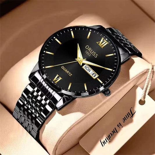 Men's Watch Glow-in-the-dark Waterproof Calendar High-grade Handsome Fashion 2022 New Trend Steel Watch, Ideal choice for Gifts